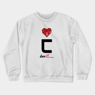 Initial love letter C for valentine Crewneck Sweatshirt